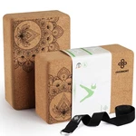 Overmont Cork Yoga Blocks 2 Pack With 8ft Strap Natural Bricks- High Den.... Fixed Price $39.50.