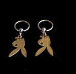 1pr 14g 7/16 Cbr Ss 316l Playboy Dangle Reversible Nipple Ring Dance Tease Gift. Fixed Price $22.00.