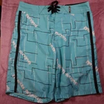 Men's Maui And Sons Multicolor Blue Board Shorts Size 32 Drawstring Rn82698. Fixed Price $15.50.