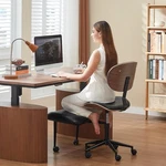 Cross Legged Office Chair With Wheels Ergonomic Wide Meditation Seiza Floor Y. Fixed Price $134.99.