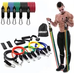 Fitness 11-pcs Resistance Bands Set 150lb - Ultimate Home Gym Kit For Workout. Fixed Price $22.99.