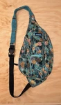 Kavu Sling Bag Crossbody Adjustable Rope Strap Teal Aqua Blue Zipper Closures. Fixed Price $23.50.
