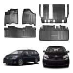 Floor Mat 3 Rows Fit For Toyota Sienna Trunk Mats 2020-2013, All Weather Floo.... Fixed Price $234.24.