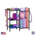 Fiwithy 3 Tiers Dumbbells Yoga Mat Storage Rack With Elastic Straps For Kettlebe. Fixed Price $75.09.