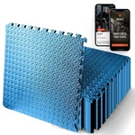 Squatz 25 Pcs. Thick Puzzle Exercise Mat, Eva Foam Interlocking Tiles (blue). Fixed Price $83.99.