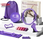 Home Pilates Ring And Ball Set For Women With 5 Resistance Bands 13 Inch Magic C. Fixed Price $44.12.