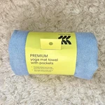 All In Motion Yoga Towel - Eco-friendly Blue Mat For Ultimate Comfort. Fixed Price $28.00.