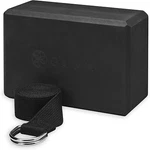 Gaiam Essentials Yoga Block & Strap Set, Black. Fixed Price $21.99.