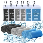Clothirily Cooling Towels (40"x12"), One Size, 2 Black/2 Dark Grey/2 Blue. Fixed Price $42.99.