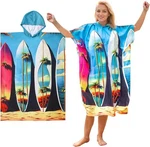 Tirrinia Surf Poncho Changing Towel Lightweight Hooded Beach Robe Quick Dry. Fixed Price $36.99.