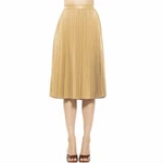 Alexia Admor Luca Vegan Leather Skirt In Nude Size Xl Pleated Midi Knee Length. Fixed Price $49.99.