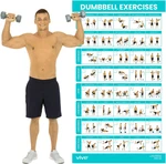 Vive Dumbbell Workout Poster - Home Gym Exercise For Upper, Lower, Full Body L. Fixed Price $22.99.