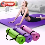 Exercise Yoga Mat 1/2-inch Thick W/carry Strap Gym Pilates Meditation Fitness. Fixed Price $21.99.