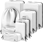 Well Traveled 8 Pcs Compression Packing Bags Cubes Set With Hybridmax Double-.... Fixed Price $70.87.