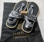Nalho Women's Ganika Silver Velvet Yoga Mat Slip-on Flat Espadrilles Size 10. Fixed Price $15.00.