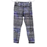Prana Leggings Women Medium Blue Purple Geometric Tribal Yoga Athletic Crop Boho. Fixed Price $22.49.
