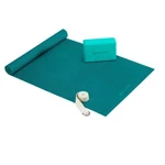 Gaiam Beginners Yoga Kit 4 Mm Mat, Strap, And Brick, Teal *distressed Pkg. Fixed Price $29.99.