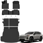 Auxko All Weather Floor Mats Cargo Mat With Backrest For 2026 Toyota Rav4. Fixed Price $267.80.