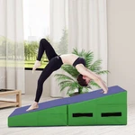 Gymnastics Mat 48 X24 Incline Tumbling Home Gym Fitness Yoga W/ Handle. Fixed Price $117.99.