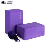 Eco-friendly Yoga Block And Strap Set: 2 Non-slip Blocks For Ultimate Stretching. Fixed Price $27.54.