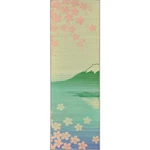 Ikehiko Japanese Tatami Yoga Mat Sakura & Mt. Fuji Design 60 180cm (23.6 70.9in). Fixed Price $145.01.