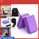 Yoga Blocks 23x15x8cm High Density Eva Foam Set Of 2 Purple Black For Alignment. Fixed Price $73.99.