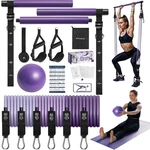Upgraded Pilates Bar Kit With Resistance Bands Natural Latex, Heavy-duty Stai.... Fixed Price $62.12.