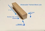 Fender Standard Stratocaster Tremolo Bridge Block Lock Oak Wood Wedge 87-98. Fixed Price $15.99.