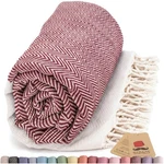 Beach Vacation Towel - Turkish Cotton 71x39 Quick Dry Sand Free Maroon. Fixed Price $46.99.