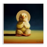 Stupell Industries Yoga Chicks Funny Farm Animal Painting Lotus Pose, Design .... Fixed Price $43.20.