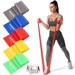 Resistance Bands Set 5 Pcs Long 150cm Workout Stretch Elastic For Yoga Pil. Fixed Price $21.23.