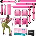 Ayombo Pilates Bar Kit With Resistance Bands - Adjustable Home Gym Equipment. Fixed Price $53.48.