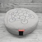 Peace Yoga Gray Geode Buckwheat Filled Cotton Meditation Cushion Pillow 15". Fixed Price $35.99.